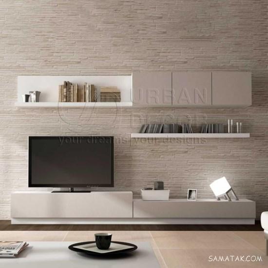 میز تلویزیون دیواری؛ مدل میز تلویزیون دیواری ساده و شیک
