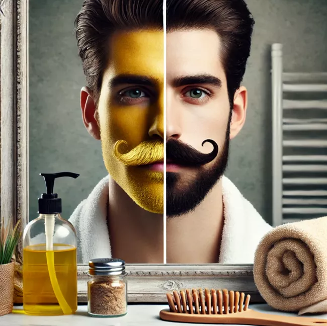 چگونه زردی سبیل را از بین ببریم + رفع زردی سبیل مردان 3 چگونه زردی سبیل را از بین ببریم 3