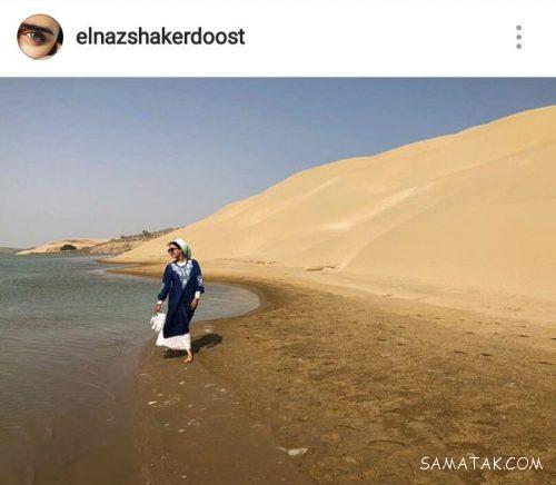 عکس های الناز شاکردوست کنار دریا