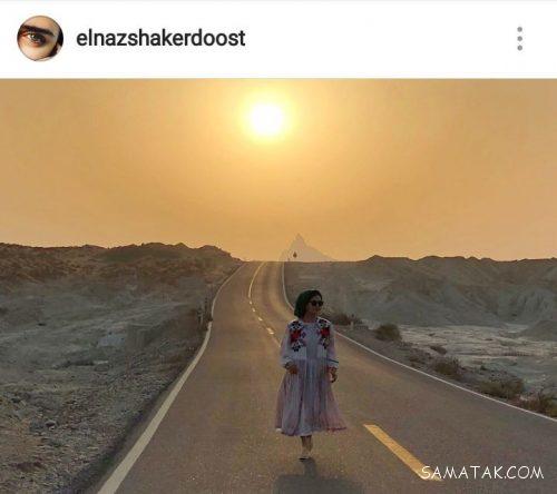 عکس های الناز شاکردوست کنار دریا