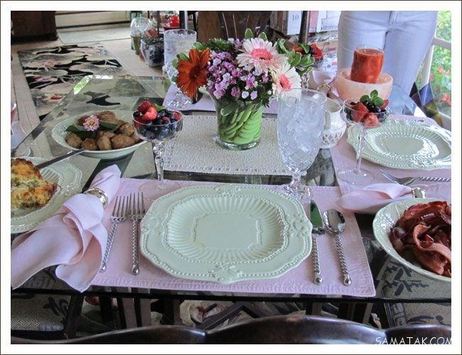 تزیین میز صبحانه ساده و شیک + چیدمان میز صبحانه دونفره تزیین میز صبحانه ساده و شیک + چیدمان میز صبحانه دونفره