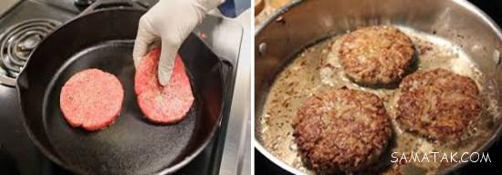 آموزش تصویری طرز تهیه همبرگر ذغالی حرفه ای آموزش تصویری طرز تهیه همبرگر ذغالی حرفه ای