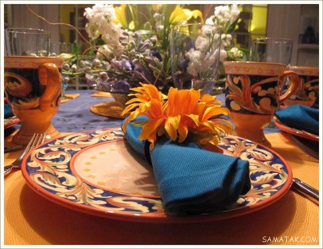 تزیین میز صبحانه ساده و شیک + چیدمان میز صبحانه دونفره تزیین میز صبحانه ساده و شیک + چیدمان میز صبحانه دونفره