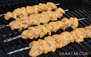 روش پخت و طرز تهیه جوجه کباب در فر با سیخ چوبی 38 801294624 samatak com