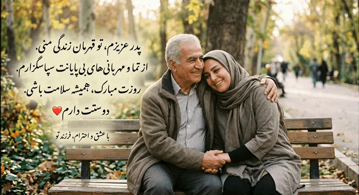 70 متن تشکر از پدر (عکس نوشته و جملات زیبا برای قدردانی از پدران) 2 متن تشکر از پدر 2