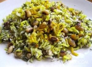دستور پخت لوبیا پلو شیرازی با گوشت قلقلی 28 451561008 samatak com