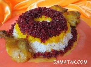 طرز پخت زرشک پلو با مرغ رستورانی و مجلسی + نکات تزیین 27 336358508 samatak com
