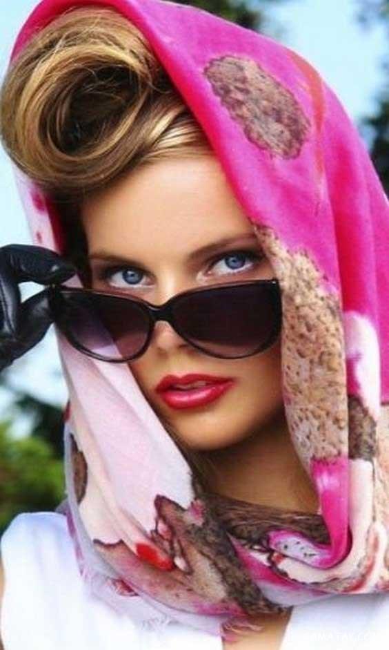 مدل مو زیر شال برای صورت کشیده و گرد | مدل موی جلوی سر زیر شال برای عروسی