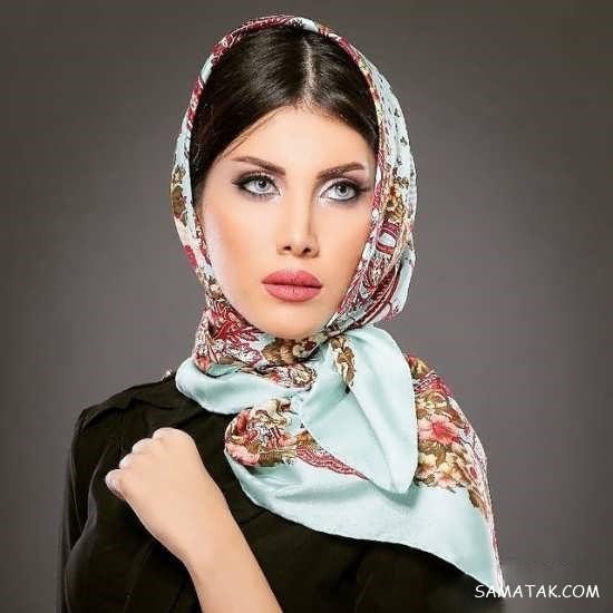 مدل مو زیر شال برای صورت کشیده و گرد | مدل موی جلوی سر زیر شال برای عروسی