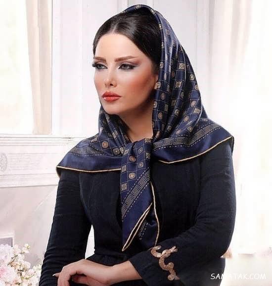 مدل مو زیر شال برای صورت کشیده و گرد | مدل موی جلوی سر زیر شال برای عروسی