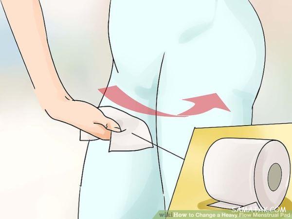 آموزش گذاشتن نوار بهداشتی با عکس