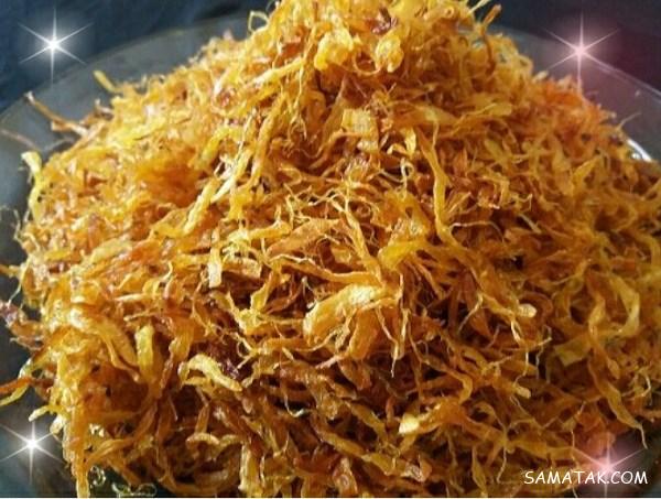 طرز تهیه پیاز داغ رژیمی بدون روغن در ماهیتابه و مایکروفر طرز تهیه پیاز داغ رژیمی بدون روغن در ماهیتابه و مایکروفر