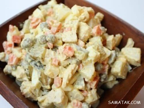 سالاد الویه بدون گوشت مرغ | طرز تهیه سالاد الویه ساده بدون مرغ سالاد الویه بدون گوشت مرغ | طرز تهیه سالاد الویه ساده بدون مرغ