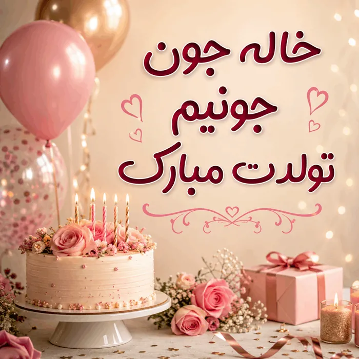 متن پیام تبریک تولد خاله از طرف خواهرزاده با عکس نوشتههای زیبا 7 تبریک تولد به خاله 6