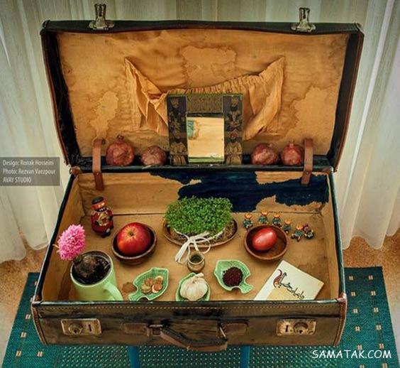 چیدن سفره هفت سین روی میز گرد - مستطیل - ناهار خوری (۹۸ مدل)