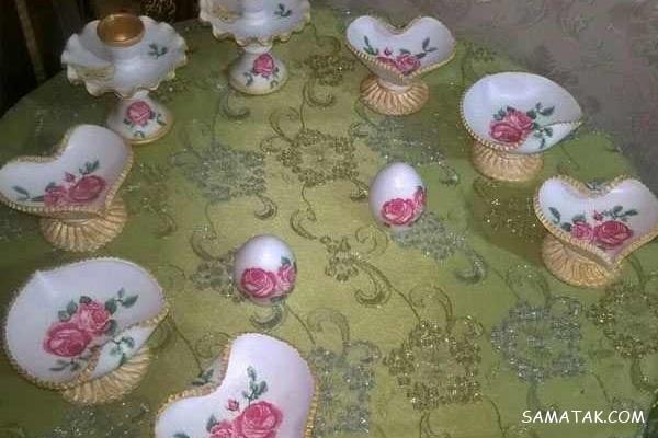 چیدن سفره هفت سین روی میز گرد - مستطیل - ناهار خوری (۹۸ مدل)