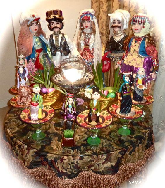 چیدن سفره هفت سین روی میز گرد - مستطیل - ناهار خوری (۹۸ مدل)