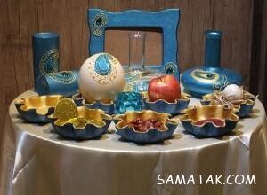 چیدن سفره هفت سین روی میز گرد - مستطیل - ناهار خوری (۹۸ مدل) 2 1669862978 samatak com
