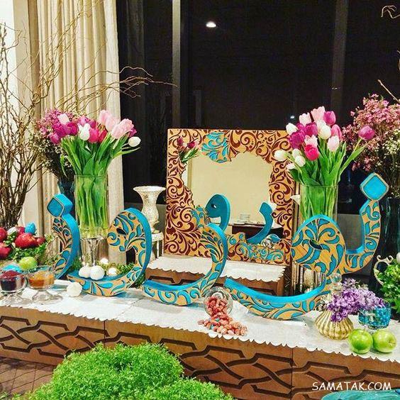 چیدن سفره هفت سین روی میز گرد - مستطیل - ناهار خوری (۹۸ مدل)