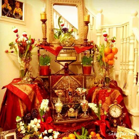 چیدن سفره هفت سین روی میز گرد - مستطیل - ناهار خوری (۹۸ مدل)