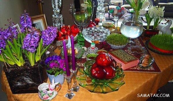 چیدن سفره هفت سین روی میز گرد - مستطیل - ناهار خوری (۹۸ مدل)