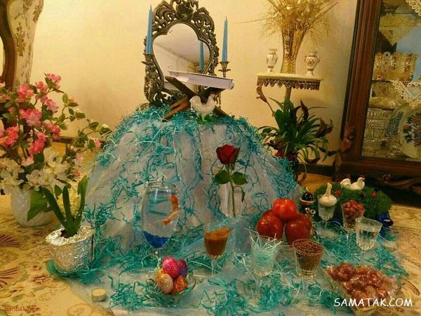 چیدن سفره هفت سین روی میز گرد - مستطیل - ناهار خوری (۹۸ مدل)
