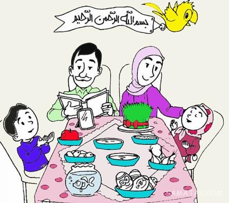 نقاشی سفره هفت سین برای کلاس اول تا ششم دبستان