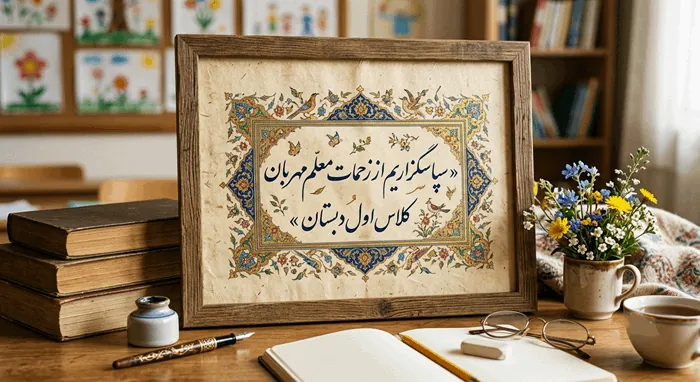 متن کوتاه تشکر والدین از معلم کلاس اول 1