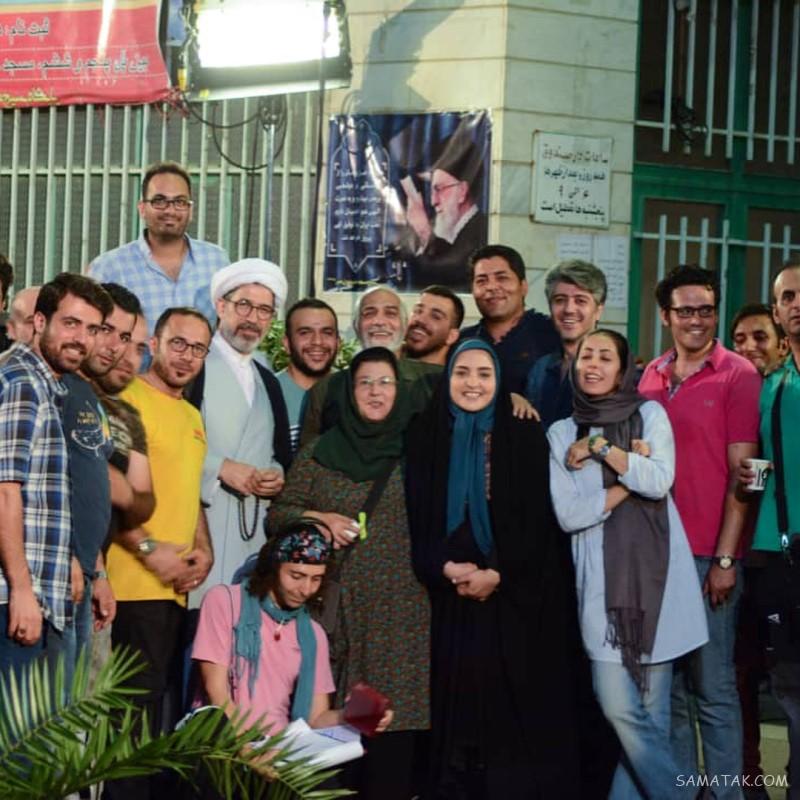 نرگس محمدی بازیگر سریال ستایش و همسرش علی اوجی