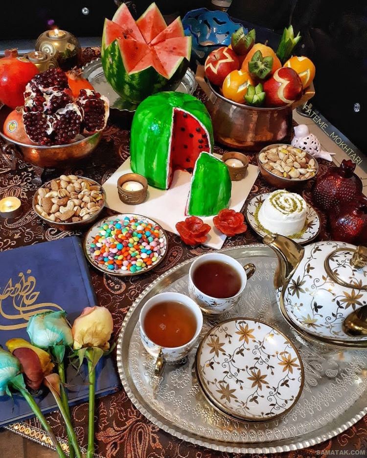 کیک شب یلدا لاکچری | عکس تزیین انواع مدل کیک شب یلدا جدید