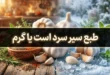 طبع سیر سرد است یا گرم (تازه - خشک - پخته) 174 طبع سیر سرد است یا گرم