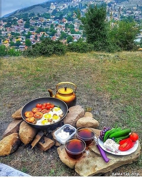 عکس صبحانه در طبیعت | عکس صبحانه لاکچری عکس صبحانه در طبیعت | عکس صبحانه لاکچری