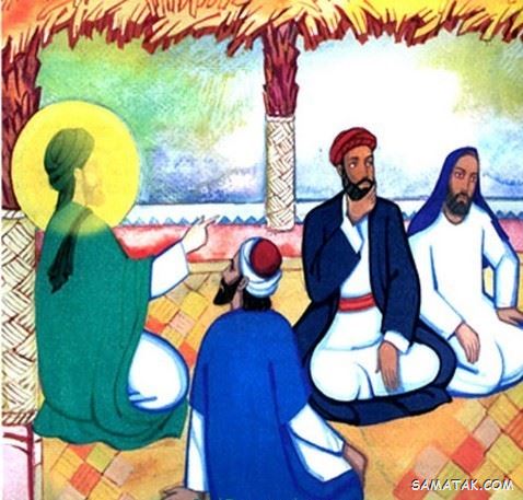 نقاشی عید مبعث کودکانه | نقاشی ساده عید مبعث برای رنگ آمیزی کودکان