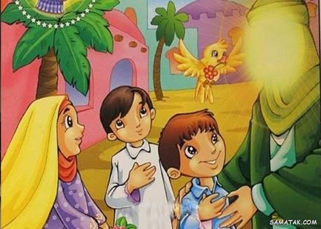 نقاشی عید مبعث کودکانه | نقاشی ساده عید مبعث برای رنگ آمیزی کودکان