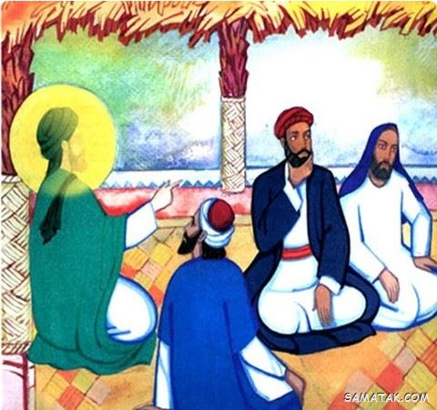 نقاشی عید مبعث کودکانه | نقاشی ساده عید مبعث برای رنگ آمیزی کودکان