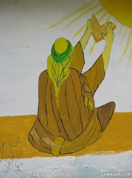 نقاشی عید مبعث کودکانه | نقاشی ساده عید مبعث برای رنگ آمیزی کودکان