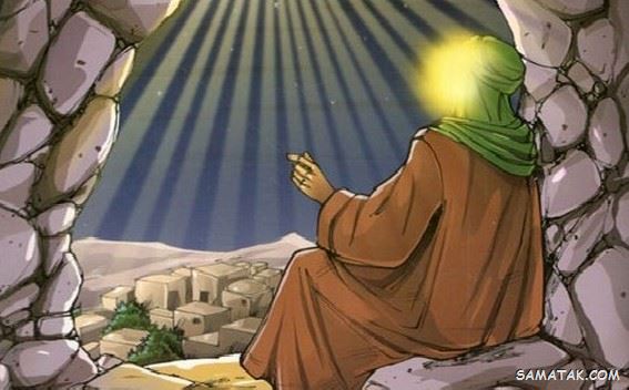 نقاشی عید مبعث کودکانه | نقاشی ساده عید مبعث برای رنگ آمیزی کودکان