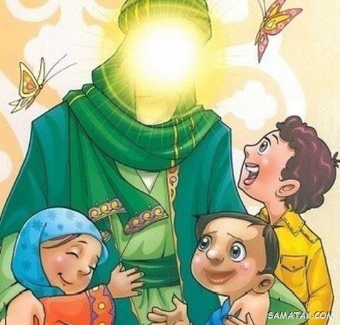 نقاشی عید مبعث کودکانه | نقاشی ساده عید مبعث برای رنگ آمیزی کودکان