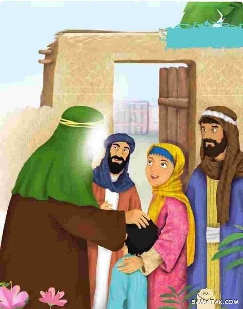 نقاشی عید مبعث کودکانه | نقاشی ساده عید مبعث برای رنگ آمیزی کودکان