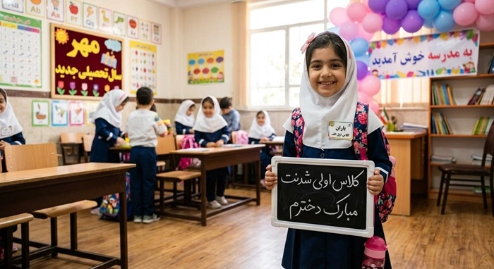 متن زیبا برای کلاس اول دخترم | کلاس اولی شدنت مبارک دخترم 4 متن زیبا برای کلاس اول دخترم 4