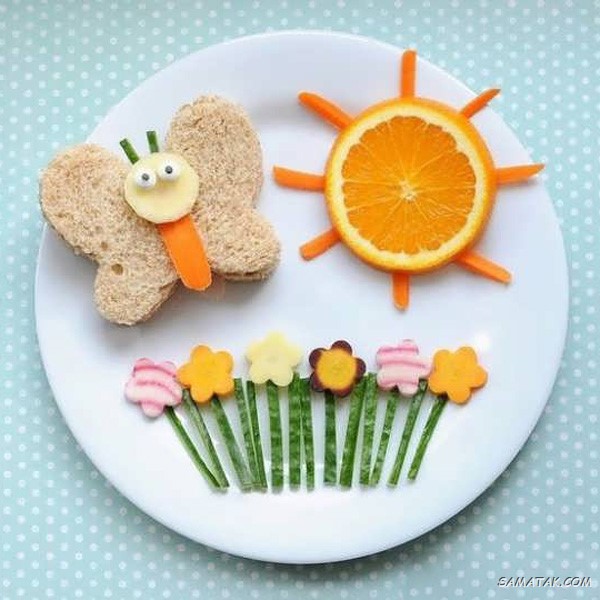 تزیین صبحانه سالم و ساده برای مدرسه تزیین صبحانه سالم و ساده برای مدرسه