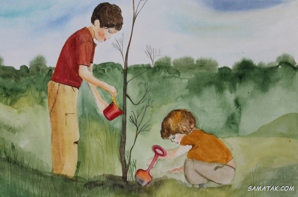 زیباترین نقاشی روز درختکاری برای مدرسه زیباترین نقاشی روز درختکاری برای مدرسه