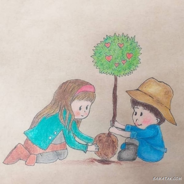 زیباترین نقاشی روز درختکاری برای مدرسه زیباترین نقاشی روز درختکاری برای مدرسه