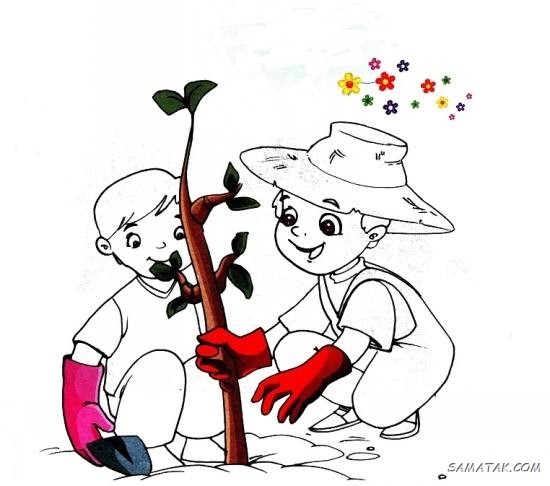 زیباترین نقاشی روز درختکاری برای مدرسه زیباترین نقاشی روز درختکاری برای مدرسه