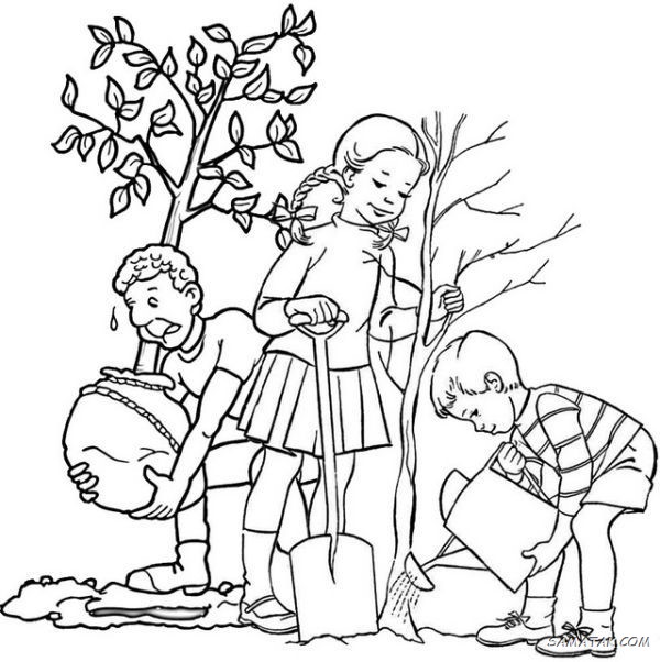 زیباترین نقاشی روز درختکاری برای مدرسه زیباترین نقاشی روز درختکاری برای مدرسه