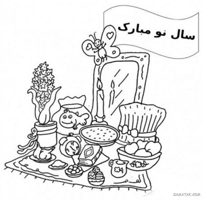 نقاشی عید نوروز 61 نقاشی سال نو مبارک
