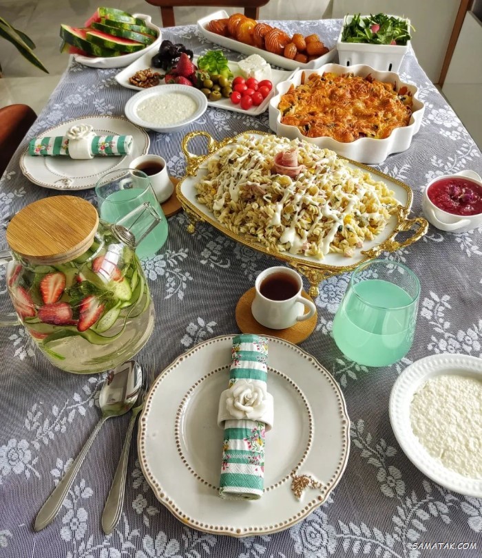 تزیین سفره افطار برای مهمان + سفره افطار مجلسی و لاکچری تزیین سفره افطار برای مهمان + سفره افطار مجلسی و لاکچری