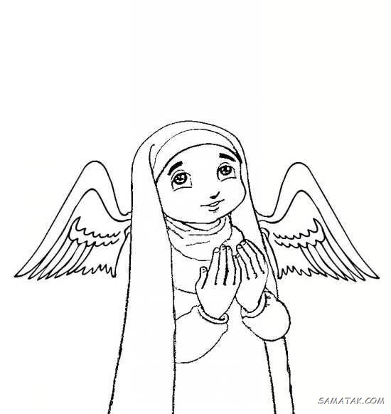 نقاشی نماز برای رنگ آمیزی + بهترین نقاشی نماز پسرانه و دخترانه آسان