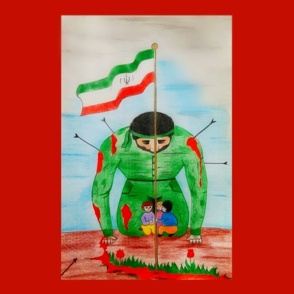 نقاشی هفته بسیج ساده و آسان برای رنگ آمیزی نقاشی هفته بسیج ساده و آسان برای رنگ آمیزی