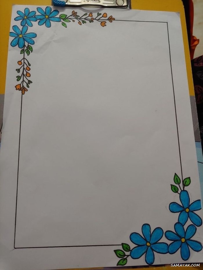 نقاشی کادر برای پیام قرانی + تزیین برگه آچار برای پیام قرآنی